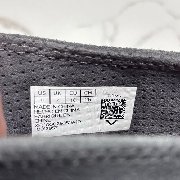 Toms Women’s Grey Suede Leather Wedge Booties Size 9 Laces Gray Fashion Shoes - Picture 13 of 15